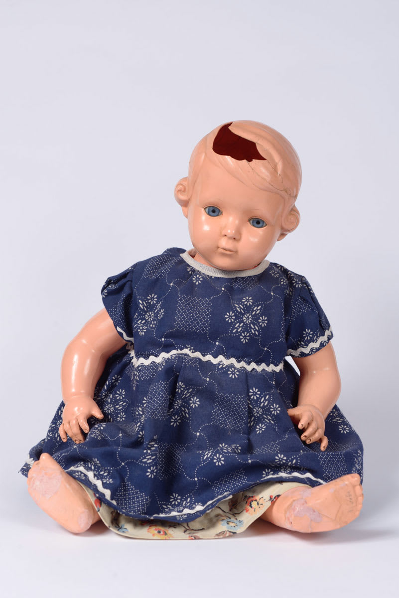 "Ybenka", doll that young Vera Bader took with her to the Terezin ghetto in 1943