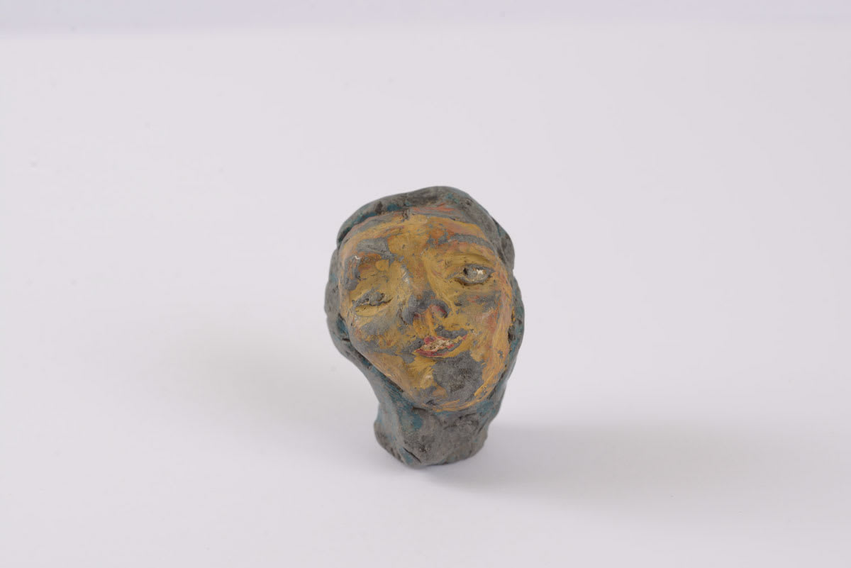 Clay heads made in the Merzen labor camp by Dwora Kurlandczyk from Kovno, Lithuania