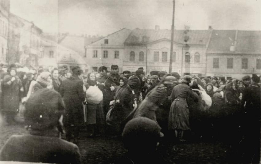 Jews from Lublin, Poland, prior to their deportation, March 1941