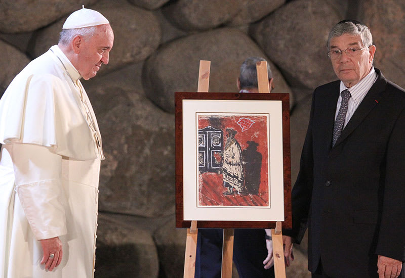 Gift from Avner Shalev to Pope Francis