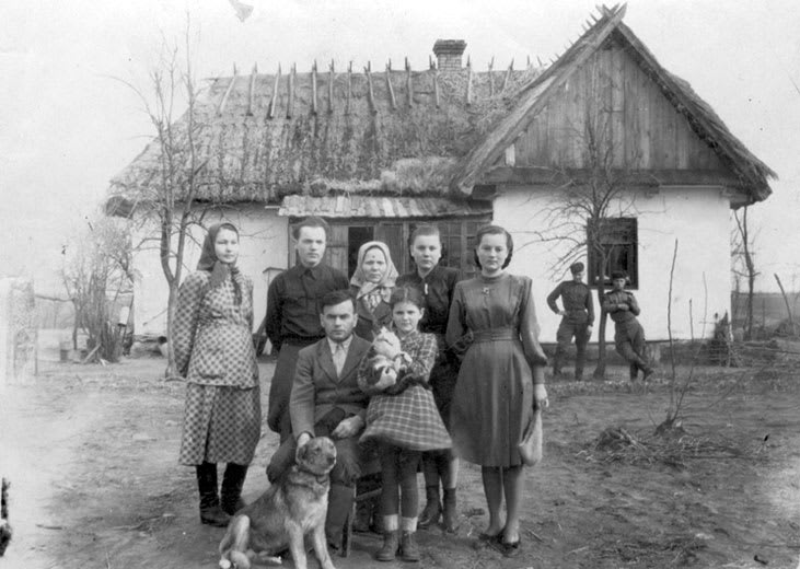 The Gerasimchik family at their farm