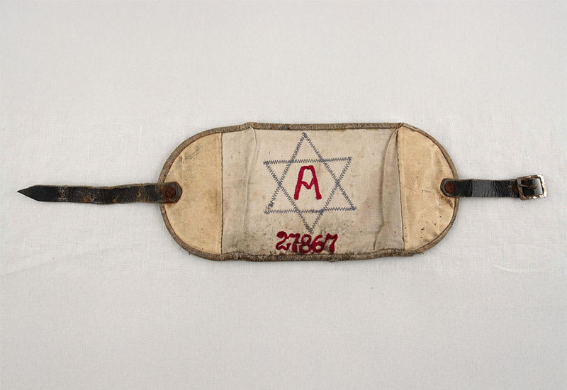 Essential worker armband from the Lwow ghetto.