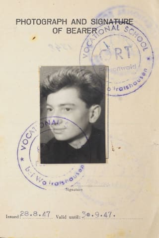 Documentation of Szmuel Gurian, born in Poland, 1933, issued by the ORT School in the Föhrenwald DP camp and Munich, 1947-1948