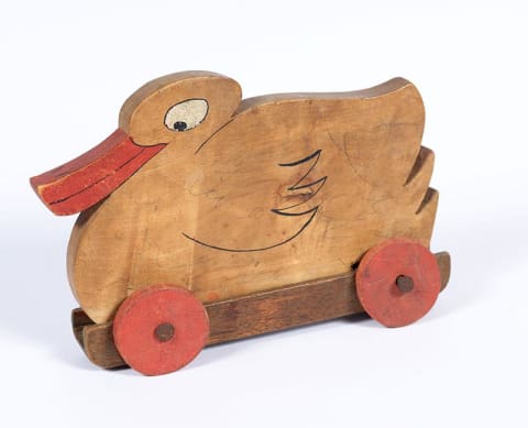 A hollow wooden duck that was used to smuggle documents