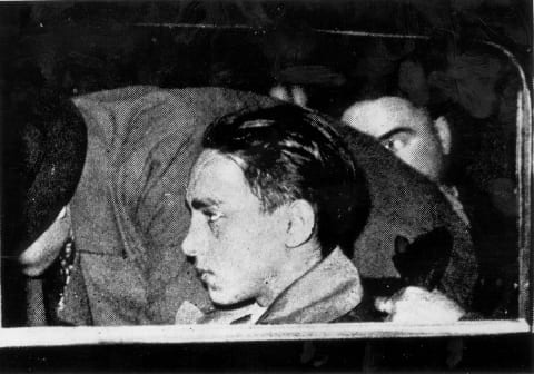 November 1938, Herschel Grynszpan under arrest in Paris, France