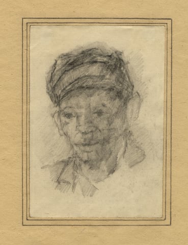 Heinrich Schwarzschild (1889-1943), Portrait of a Man, Theresienstadt Ghetto, 1943