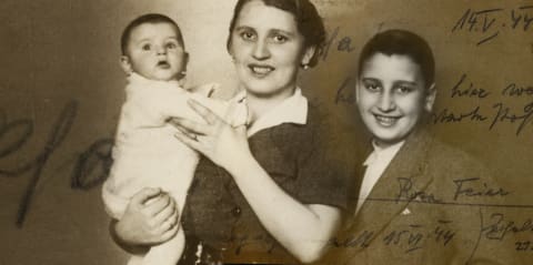 Rosa Feier and her sons, Erich and baby Fritz. Vienna, 1936