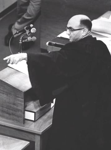 The prosecutor at the Eichmann trial, Gideon Hausner, 1961