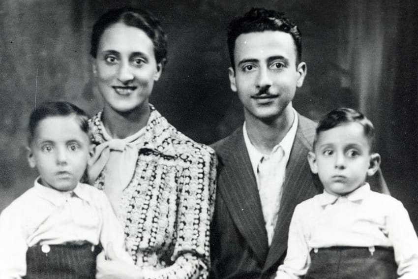 Daniel and Anna Israel with their sons Vittorio and Dario (from right). Trieste, 1938