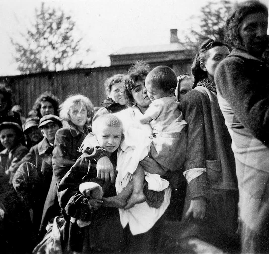 Szydlowiec, Poland, Women and children during deportation, 1942.