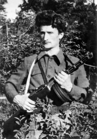 Alexander Bogen, artist and partisan unit commander in the forests around Vilna, Lithuania