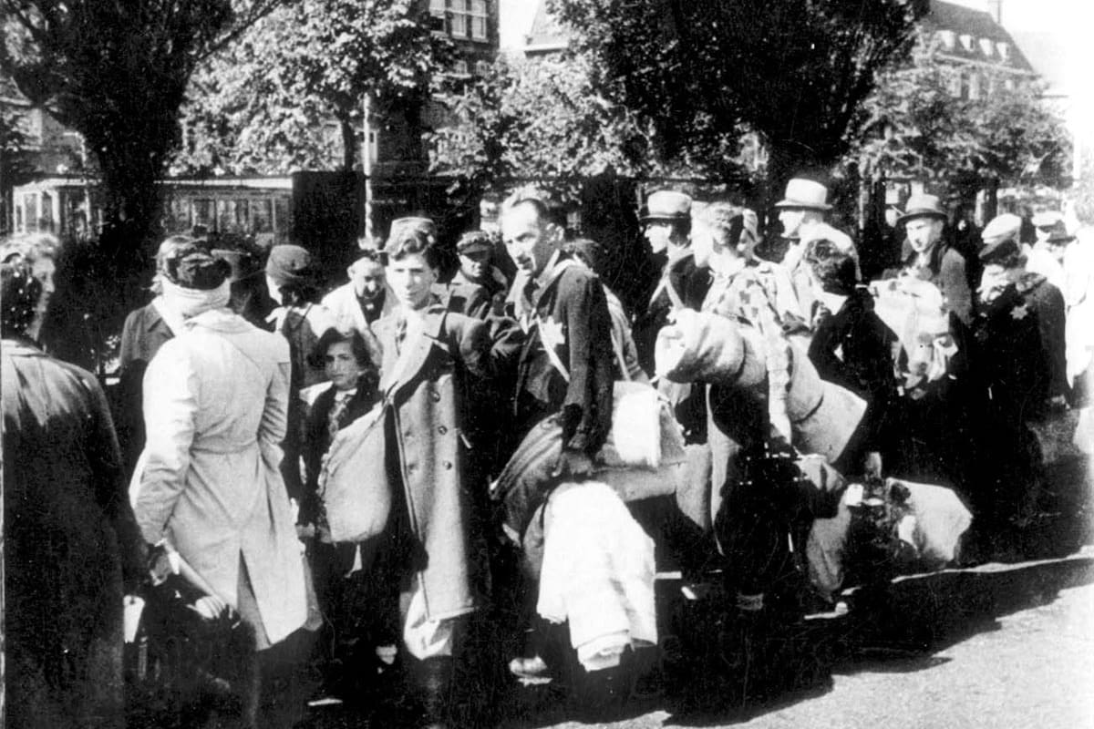 Jews being deported to Westerbork Transit Camp, July 1942