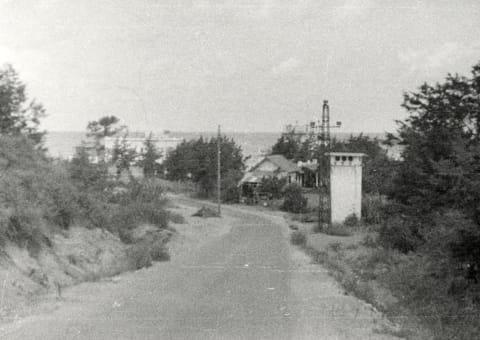 תצלום של מחנה עקורים, פיליפוויל, אלג'יר, 1945