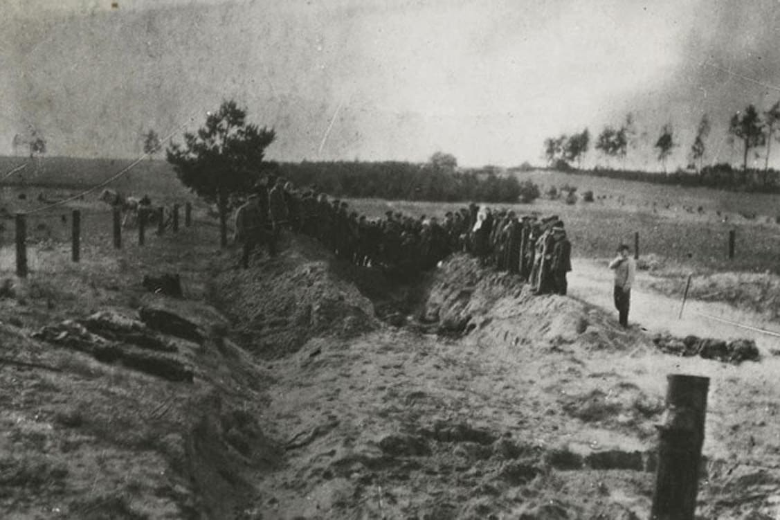 Mass Grave of Murdered Jews Discovered near Iwje, Poland, November 1945, November 12, 1945