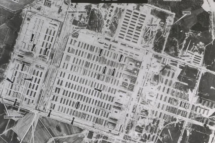 The Photo-Reconnaissance plane was actually looking for the nearby IG Farben war production factory and other war production facilities in the area.