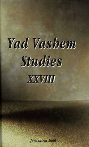 The Origins of “Operation-Reinhard” in Yad Vashem Studies, Volume XXVIII