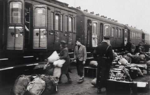 27 November 1941, early morning: the first deportation of Jews from Würzburg, Germany