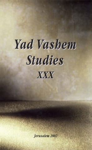 Yad Vashem Studies, Volume XXX