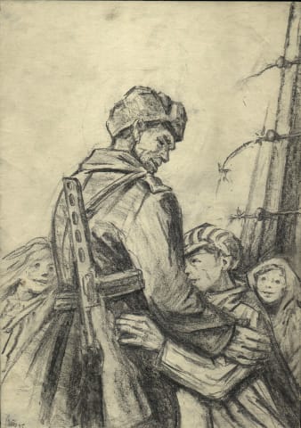 Zinovii Tolkatchev. "The Savior, Auschwitz, 1945"