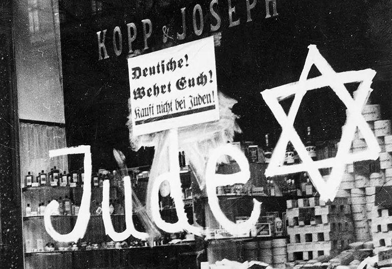 A sign on a store owned by German Jews: “Protect Yourselves, Don’t Buy from Jews”