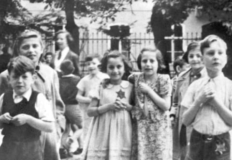 Theresienstadt, Czechoslovakia, Jewish children that were photographed by the International Red Cross's committee of inquiry who visited the ghetto on 23/06/1944.