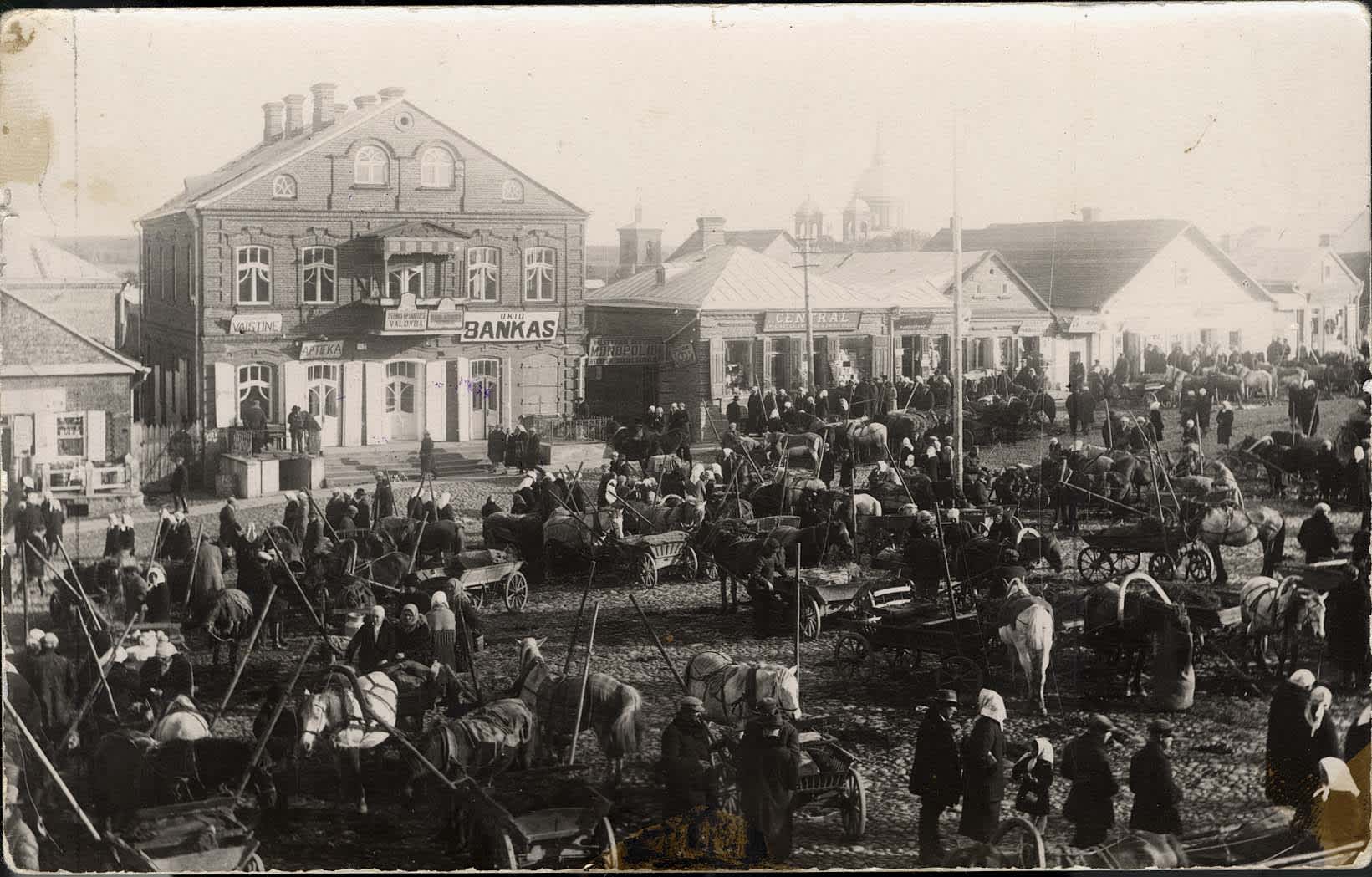 The market square in Utena