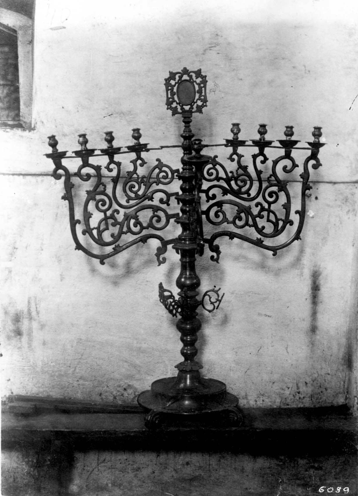 Hanukah candelabrum from the synagogue