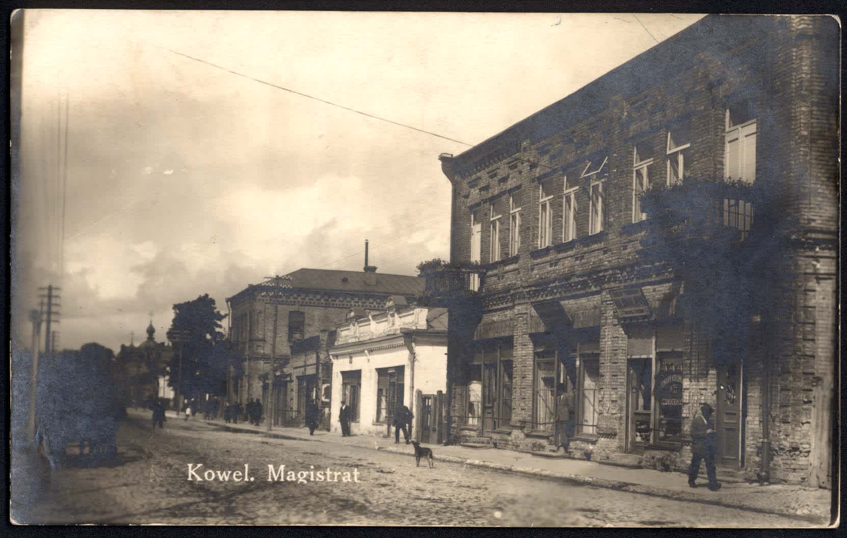 Kowel street scene before World War II