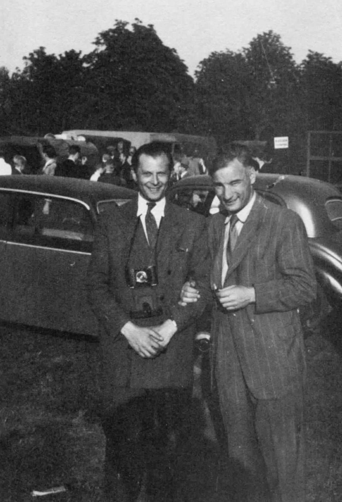 Karl Westen (right) & Lev Aronson. Hamburg, post-war