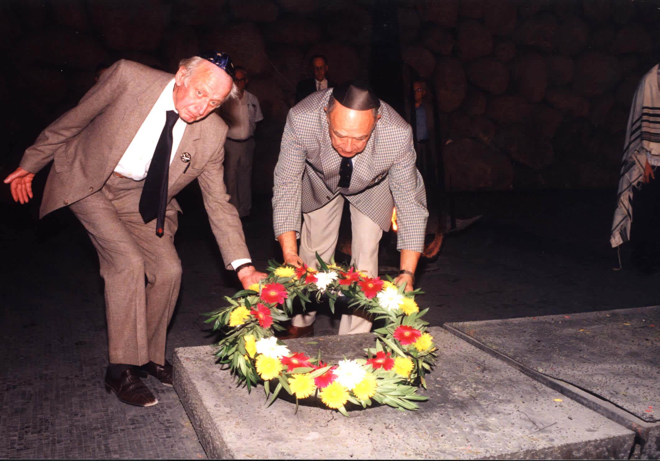 Barazetti Bill, left, Yad Vashem Ceremony