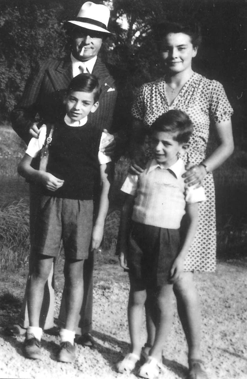 Ernest Blaise with his son, 1944
