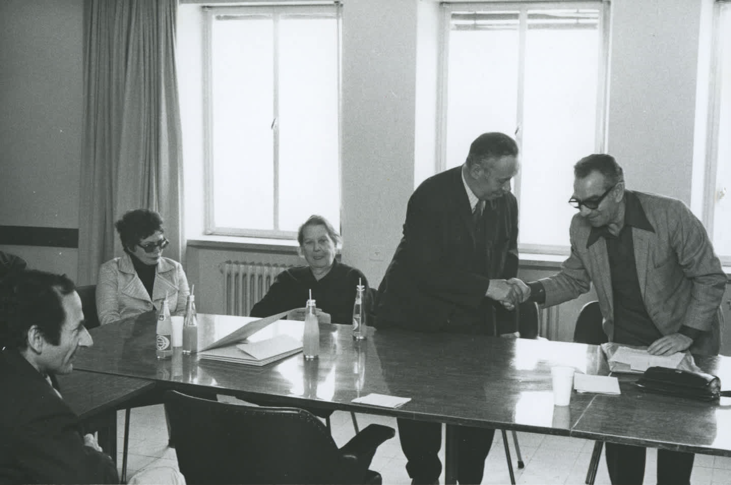 A joint Ceremony in honor of Anna Zvirgzdina, Emilia Strelis, Anna Fimbauer. Yad Vashem, 17.03.1977