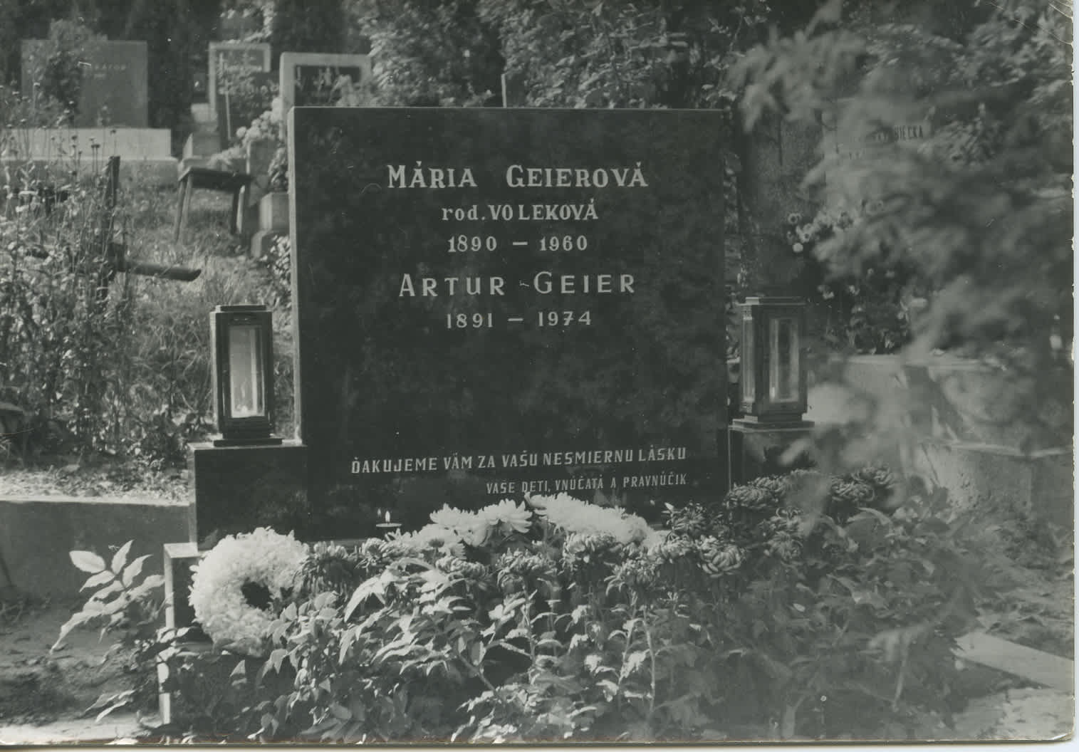 The grave of Maria Geierova, 1960