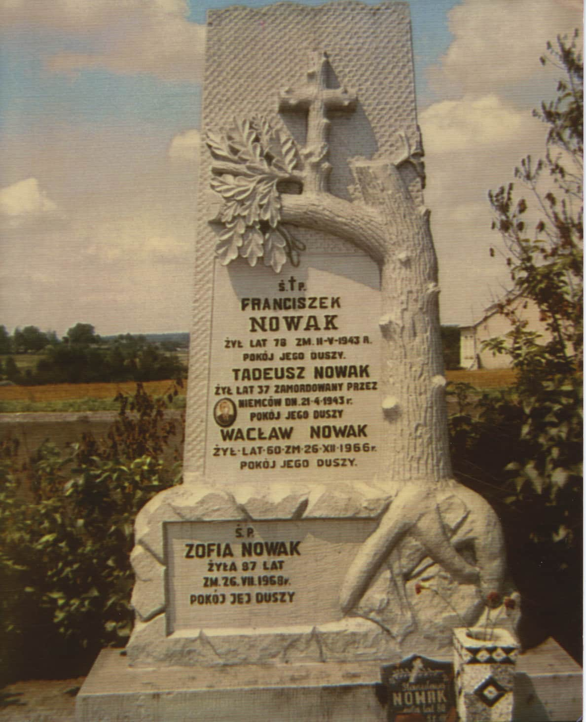 The tombstone of Tadeusz Nowak