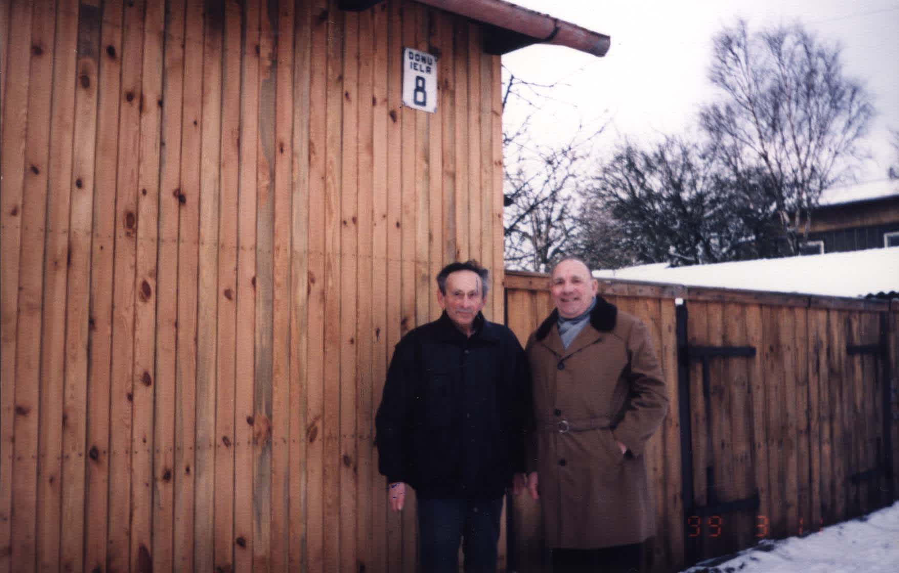 From left to right - rescued Abram Fleishman and rescuer Janis Sprogis