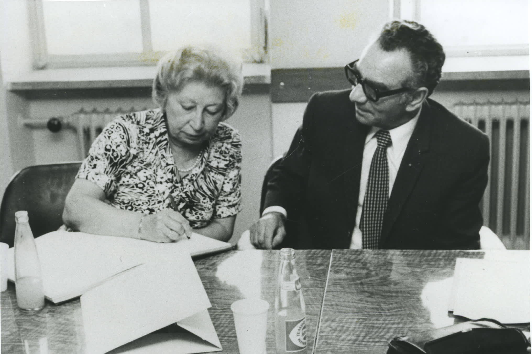 Ceremony in Honor of Jan and Miep Gies. Yad Vashem, 06.05.1977