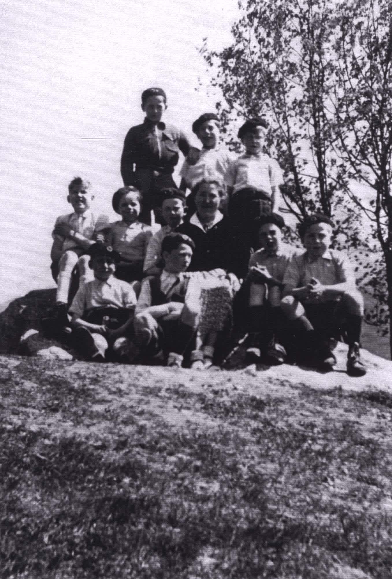 The rescuer Sister Claire with the survived children