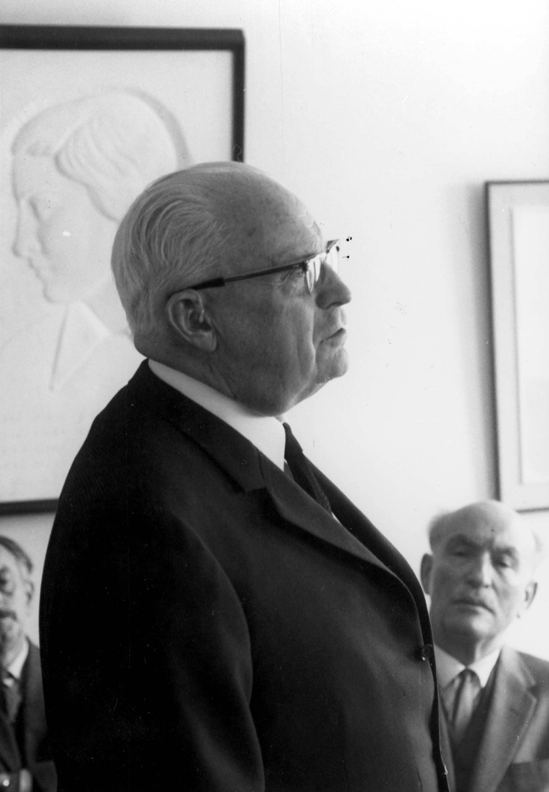 The rescuer Heinrich Grueber at the tree planting ceremony,5.04.1967