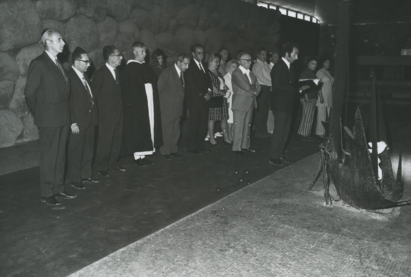 Ceremony in Honor of Cipriano Ricotti in the Hall of Remembrance. Yad Vashem, 02.05.1973