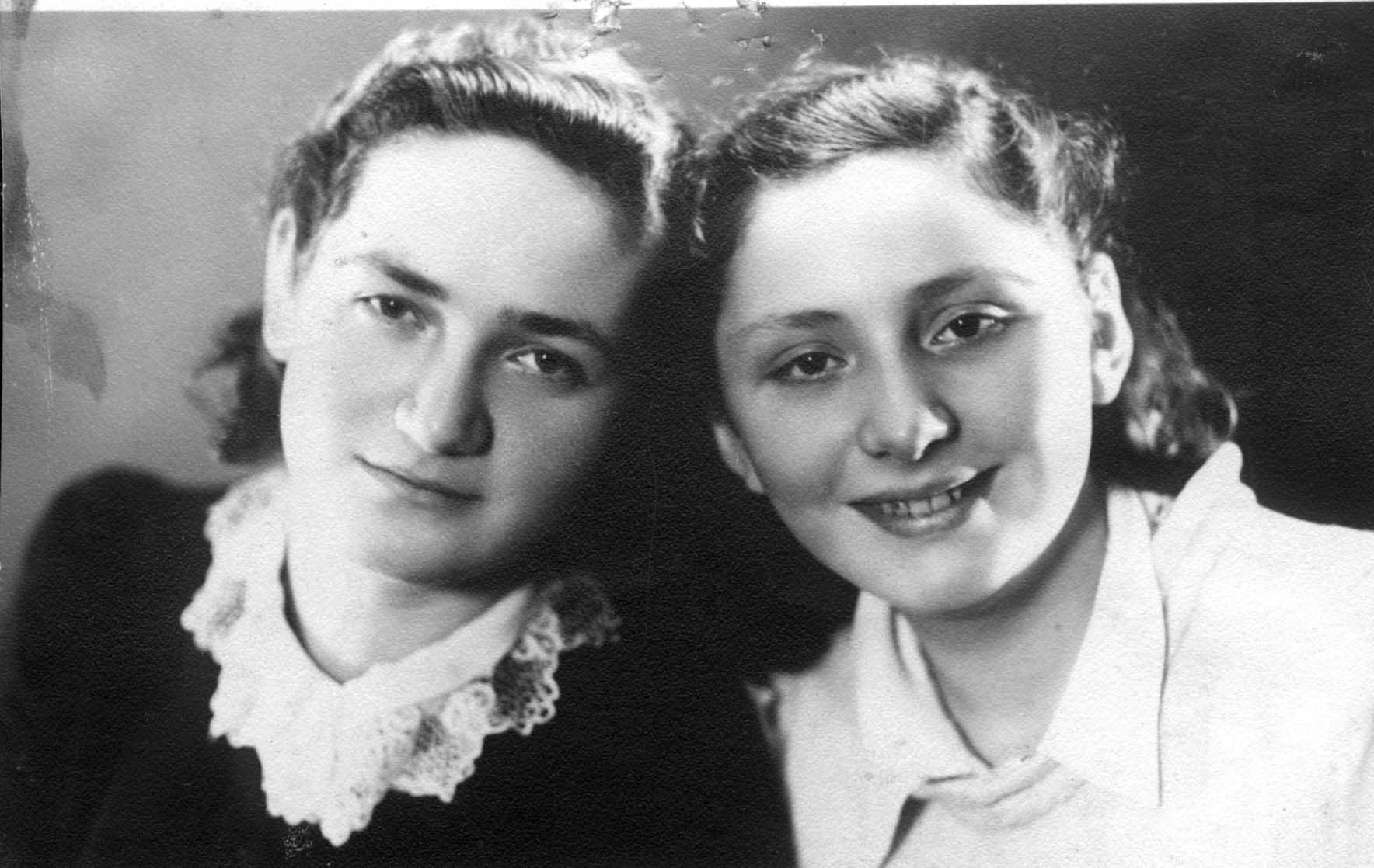 The survivors, Nechama Ariel and Shoshana Bergman. 1944