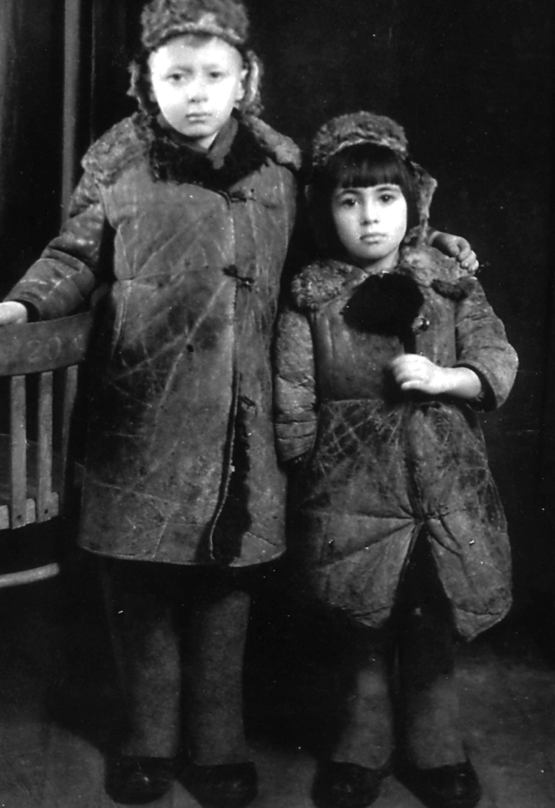 Survivors Anatoliy and Natalya Terlezkiy right after the war, Survivors Anatoliy Terletski and his sister Natalya right after the war, Survivors Anatoliy Terletzki and his sister Natalya right after the war, The survivors Anatoliy Terletzki and his sister Natalya right after the war