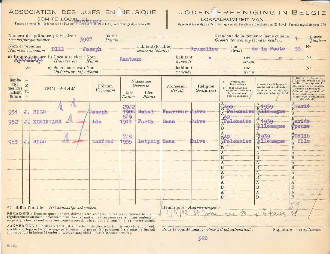 registration of the Bild family