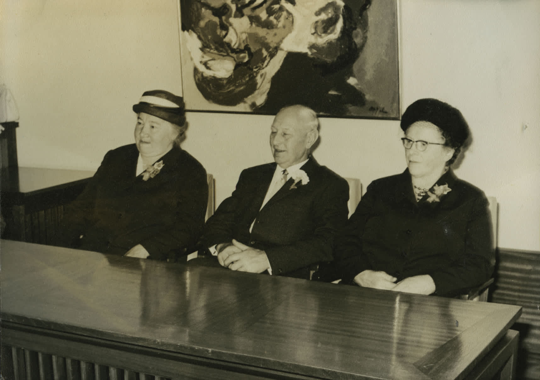 From right to left: Antonia Hulsen, Antonius Sanders, Francisca Sanders