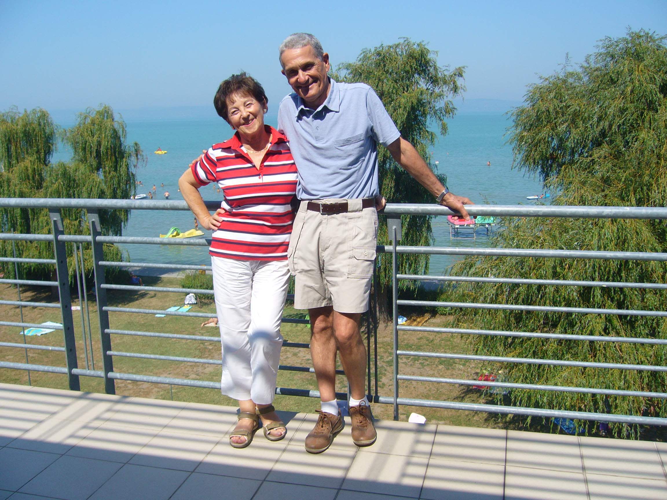 reunion of survivor Zsuzsa Kadar with rescuer  s son, Péter Szörényi , 2011