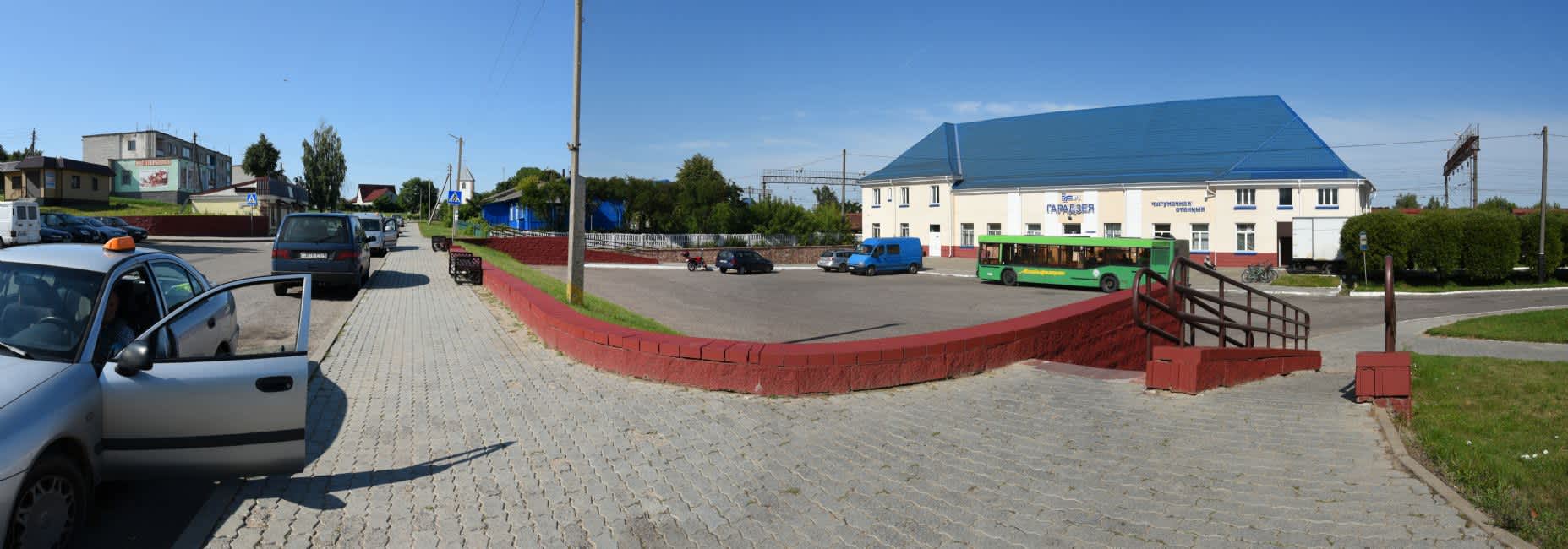 The assembly point of the Jews of Horodziej prior to the shooting. Photographer: 	Alexander Litin, 2018.