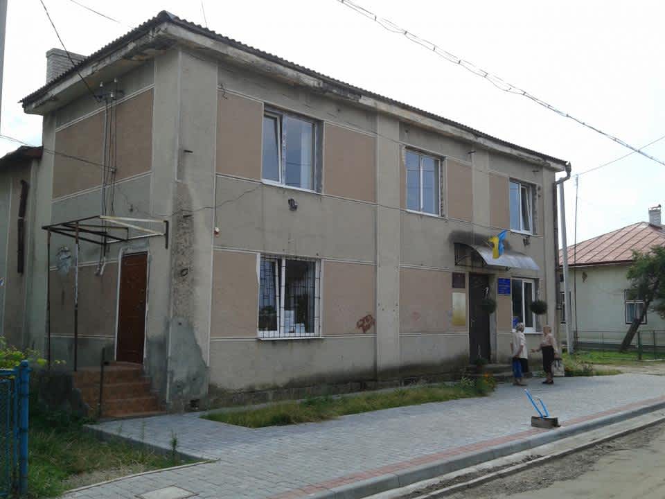 The former DKA (Red Army House) building in Bolechów.. Photographer: Ilia Lurie.
